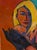 Contemporary Expressionistic Female Portrait in Bright Colors 16x20 Titled “Woman With Black Gloves’’ With Bright Fauvist Colors For Sale - Image 4 of 4