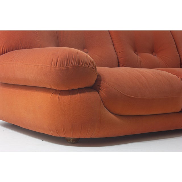 Vintage Sapporo Three-Seater Sofa in Suede by Mobil Girgi, 1970s For Sale - Image 16 of 18