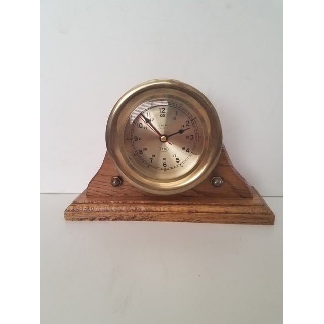 Vintage Aitg Classic Quartz Brass Nautical Ship's Clock Chairish