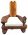 A fantastic, massive California craft redwood lounge chair. An outstanding element of monumental proportions; a frame...