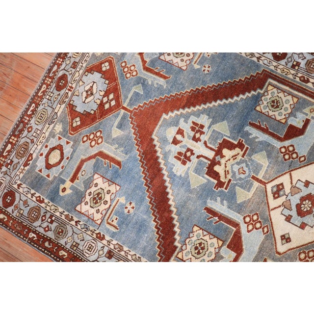 Early 20th Century Persian Malayer Accent Rug - 3'7" x 6'11" For Sale In New York - Image 6 of 7