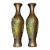 Pair of Gilt Bronze Vases With Dragon & Phoenix Relief — Dragon-Phoenix Auspicious Motif For Sale