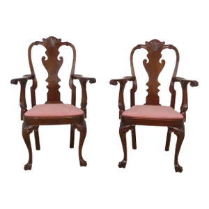 David Knuth Pair Bench Made Mahogany Philadelphia Armchairs