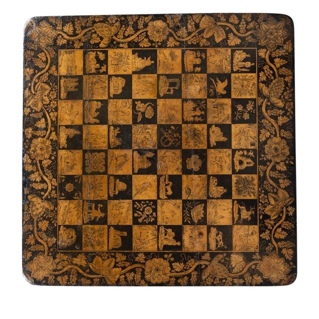 Wood Regency Penwork Candlestand For Sale - Image 7 of 9