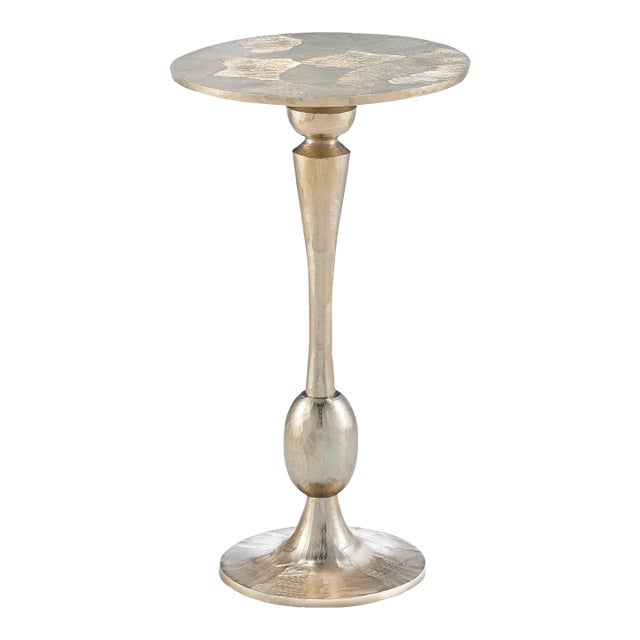 Currey & Company Talia Champagne Accent Table For Sale