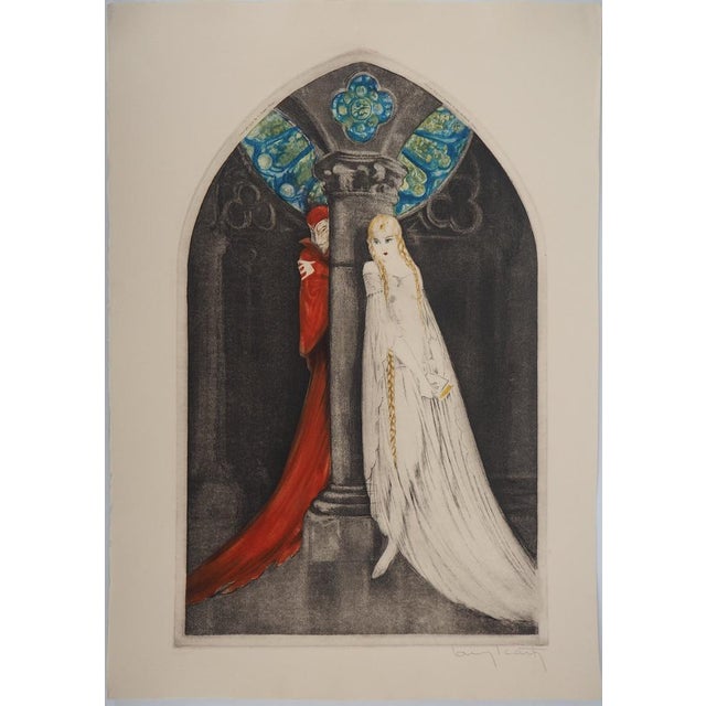 Louis Icart, Margueritte and Mephistopheles, 1928, Original Etching For Sale - Image 13 of 13