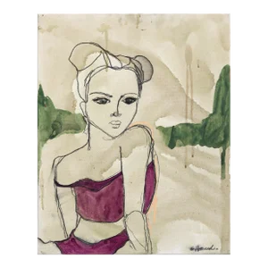 Liesel - Original Abstract Expressionist Figurative Portrait Original Artwork by Erin Hammond