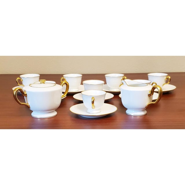 Contemporary Japanese Okura Oac Espresso Tea Set Cups Sugar Creamer - 18 PCS For Sale - Image 3 of 8