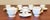 Contemporary Japanese Okura Oac Espresso Tea Set Cups Sugar Creamer - 18 PCS For Sale - Image 3 of 8