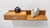 Made in Italy, 1950s. This beech and durmast wall-mounted console table features a brass handle. It might show slight...