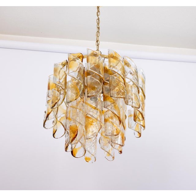 Large Murano Glass Tubes Flush Mount Light from Kaiser, Germany, 1960s For Sale - Image 10 of 17