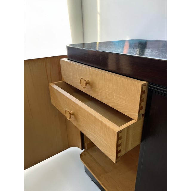 Large Art Deco Credenza with Original Marble Top, 1940s For Sale - Image 6 of 17