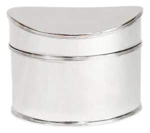 Vintage Tiffany & Co Italian Sterling Silver Navette Shaped Box or Tea Caddy