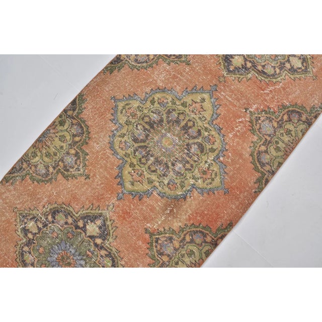 1960s Oushak Anatolian Wool Hallway Runner For Sale In Phoenix - Image 6 of 10