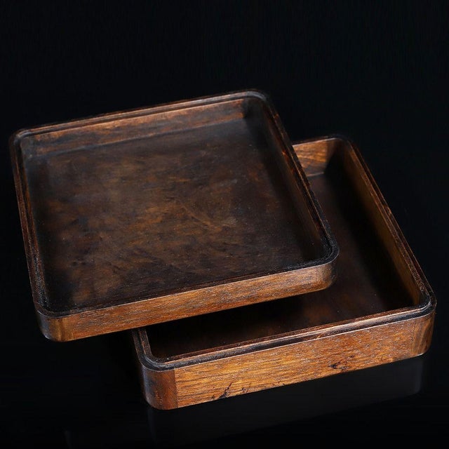 Wood Vintage Rosewood Box With Mother-of-Pearl Bird and Floral Inlay For Sale - Image 7 of 9