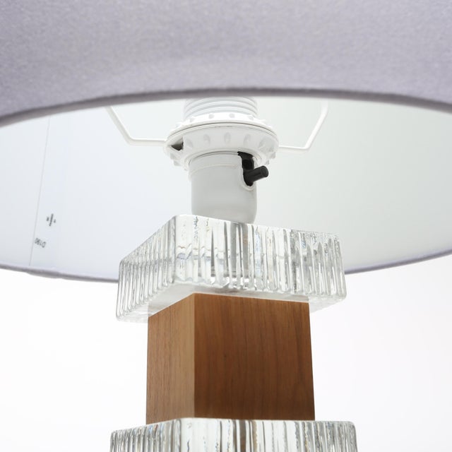 Table Lamps in Teak and Glass attributed to Ateljé Glass & Trä, Sweden, 1970s, Set of 2 For Sale - Image 14 of 16