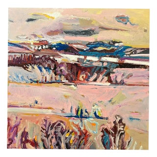 Jean Krille, Landscape 144, Oil on Masonite, 1985 For Sale