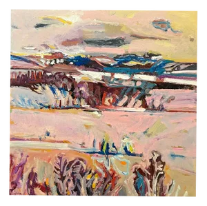 Jean Krille, Landscape 144, Oil on Masonite, 1985