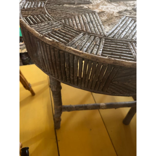 1970s 1970s Cabin Fever, Mountain House, Wooden Side Table With Star Design For Sale - Image 5 of 10