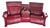 Trapez Reclining 3-Seater Sofa in Bordeaux Red Leather from Himolla For Sale