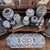 Custom Blue & White Chinoiserie Upholstered Bench With Black Iron Base For Sale In Dallas - Image 6 of 8