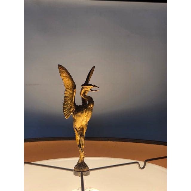 French Empire Ostriches Neoclassical Napoleonic Floor Lamp Marble, Bronze and Metals For Sale - Image 11 of 17