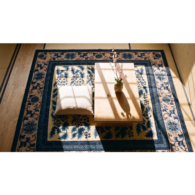 Early 20th Century Chinese Mongolian Carpet ( 7'1'' x 7'7'' - 216 x 232 ) For Sale - Image 12 of 14