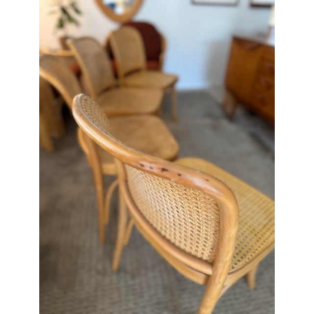 1960s Set of Four Iconic Cane Bentwood Chairs Designed by Josef Hoffmann, Model No. 811, and Produced by Fmg, Circa 1960s. For Sale - Image 5 of 12