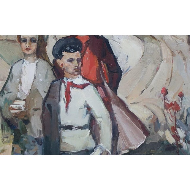 Original Oil Painting, Ukrainian Artist Kiselev, Socialist Realism, 1970 50-79 For Sale - Image 4 of 6