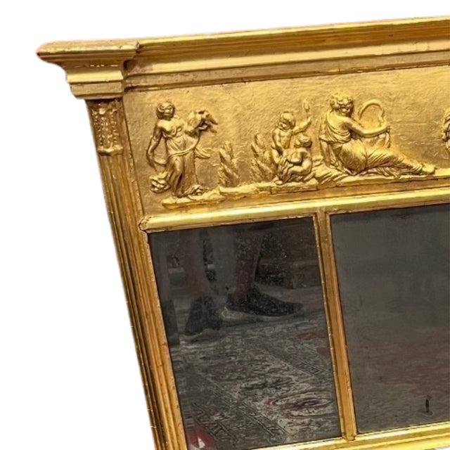 Early Nineteenth Century Gilt Classical Mirror Circa 1820 For Sale - Image 4 of 5