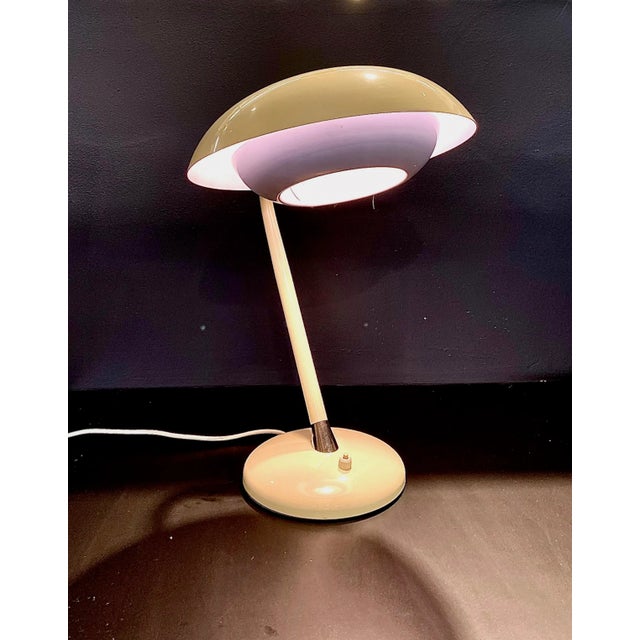 Mid-Century Modern Italian 1950s Enameled Desk/Table Lamp For Sale - Image 3 of 9