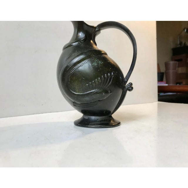 Art Deco Disko Metal Jug by Krone Copenhagen, 1920s For Sale - Image 3 of 9