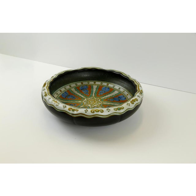 Vintage Dutch Art Deco Hand-Painted Bowl, 1923 For Sale - Image 9 of 10