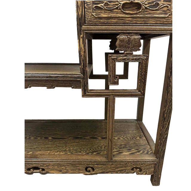 Vintage Chinese Traditional Curio Display Shelf/Multi-Treasure Cabinet For Sale - Image 9 of 15