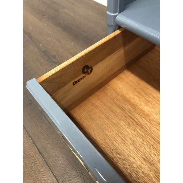Gray Blue/Gray Drexel Bookshelf For Sale - Image 8 of 9