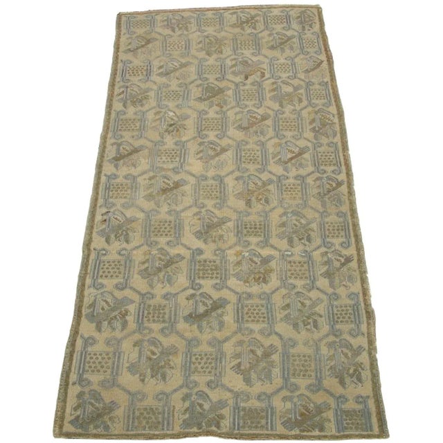 Antique Ghiordes Rug 9.11x4.6 For Sale - Image 4 of 4