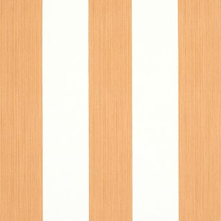 Schumacher Edwin Stripe Wide Wallpaper in Butternut For Sale