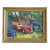 Silvio Silvestri, Listed Artist Antique Trucks Landscape Oil Painting W/ Gold Frame For Sale