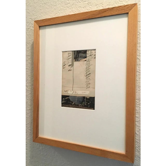 Vintage original artwork by artist Michael Pauker (American, b. 1957), collage on paper, signed and dated 9/22/92 in...