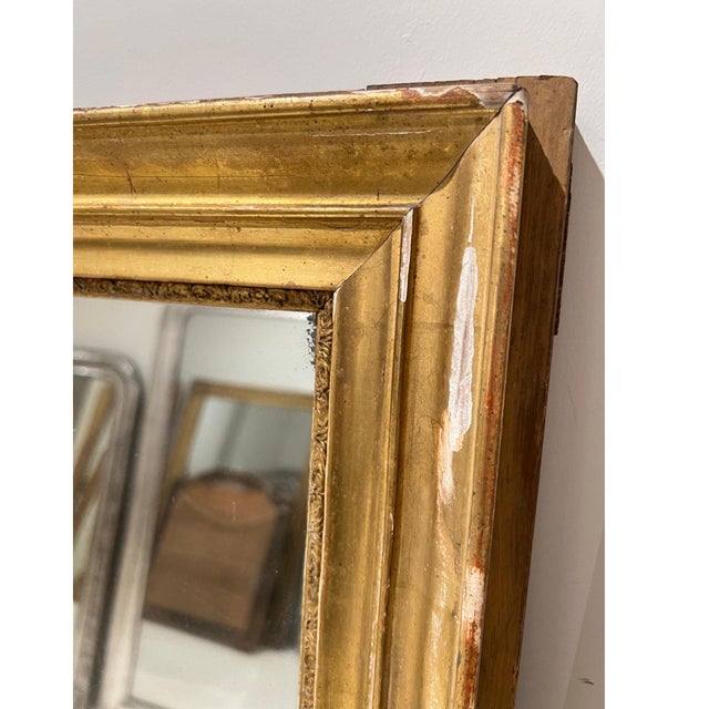 19th Century French Louis XVI Gilded Mirror For Sale - Image 4 of 6