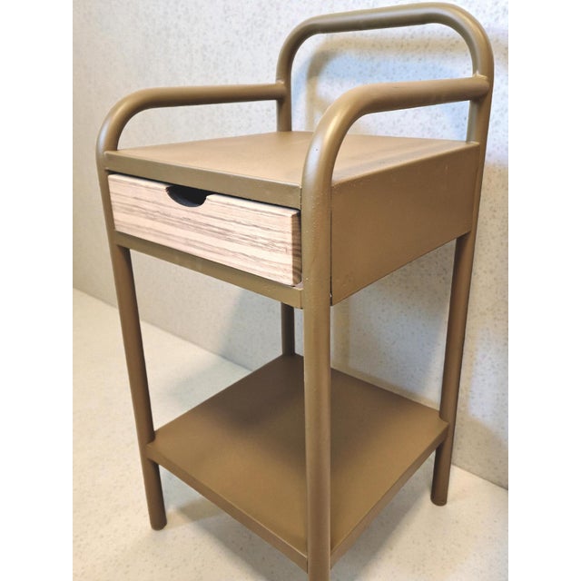 Industrial Boarding School Bedside Tables in Metal, 1950s, Set of 2 For Sale - Image 3 of 10