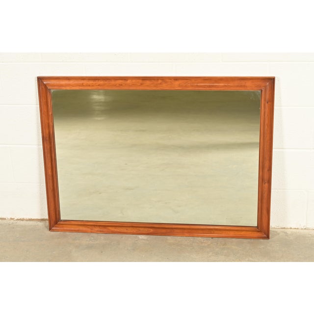 Brown L. & J. G. Stickley American Colonial Cherry Wood Framed Wall Mirror, 1957 For Sale - Image 8 of 8