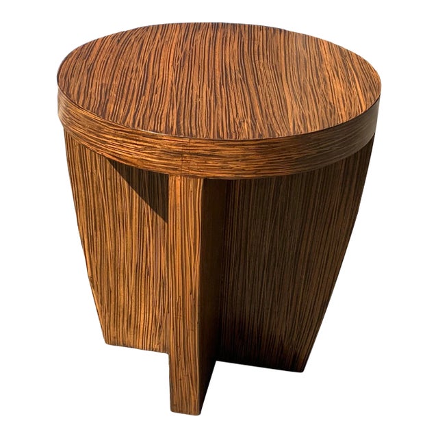 1990s Modern End Table with Zembrano Finish For Sale