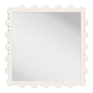 Fleur Home Garden District Valmont Square Mirror in White Dove, 38.75x38.75 For Sale