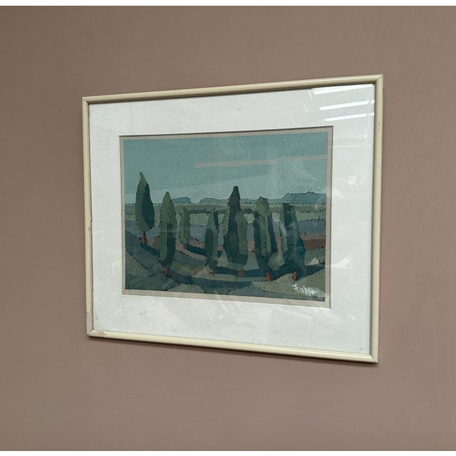 Gunnar Fohlin, Trees, 1960s, Oil on Paper, Framed For Sale - Image 17 of 18