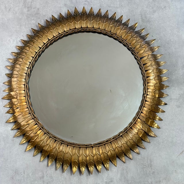 Vintage Italian Sun Mirror, 1950s For Sale - Image 7 of 7