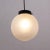 1980s Suspension Light with White Murano Glass Sphere with White Striped Decoration, Italy, 1980s For Sale - Image 5 of 10