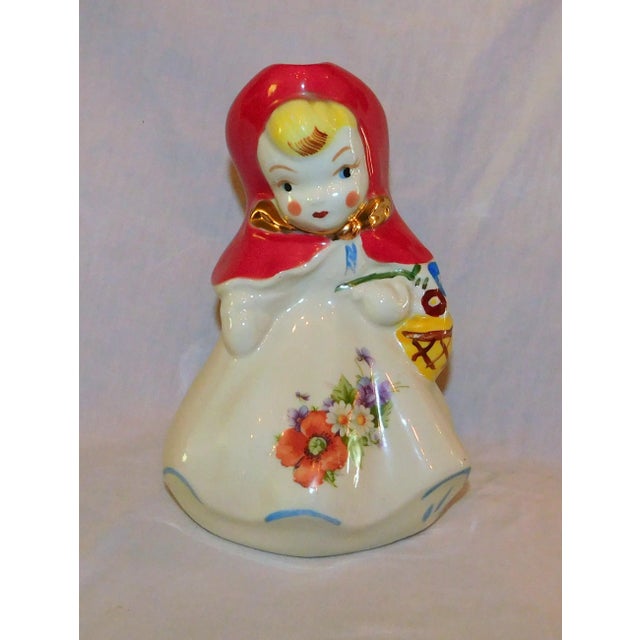 Red 1940s Hull Little Red Riding Hood Pitcher For Sale - Image 8 of 8