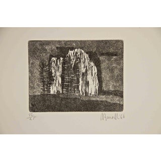Armando Buratti, Dolomites Forest, Etching, 1966 For Sale