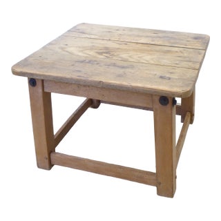 19th Century Scandinavian Pine Rustic Coffee Table For Sale